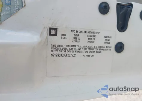 2006 Chevrolet Malibu Ls from USA, damaged, VIN 1G1ZS53836F267552